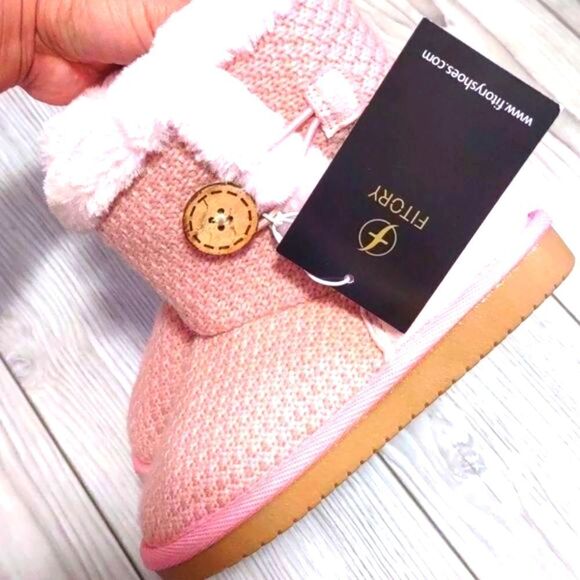 (77-3618)   Fitory Shoes Girls Knitted Snow Boots Sz 10 - Picture 8 of 8